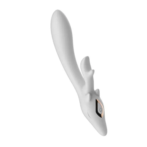 Vibrátor Szilikon G-pont stimuláló, 10 módos, vízálló fehér 22 cm