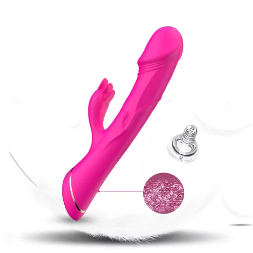 Rubberco Vibrátor két motorral 9 rezgésfunkció vízálló piros