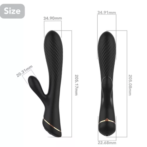 Hare Vibrátor 9 rezgésfokozat csendes vízálló fekete USB töltővel