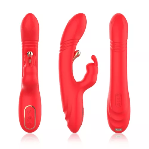 Red Spider Mite Vibrátor G-pont és csikló stimuláló 22,7 cm vízálló fekete