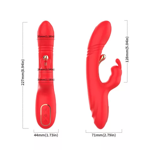 Red Spider Mite Vibrátor G-pont és csikló stimuláló 22,7 cm vízálló fekete