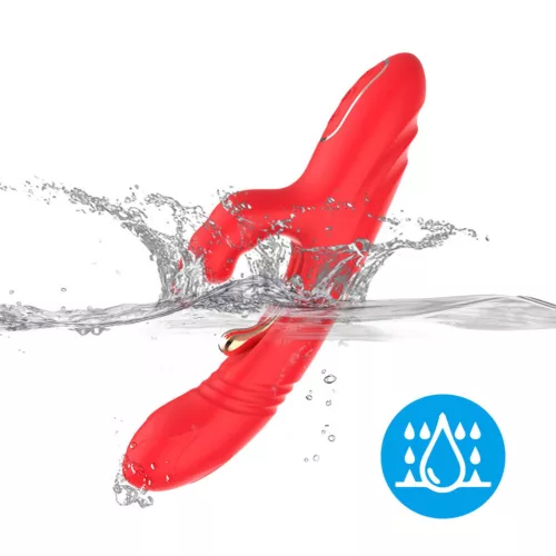 Red Spider Mite Vibrátor G-pont és csikló stimuláló 22,7 cm vízálló fekete