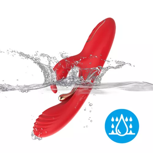 Crazy Horse Vibrátor hárompontos stimuláció 9 rezgésmód USB-C töltés 22 cm piros