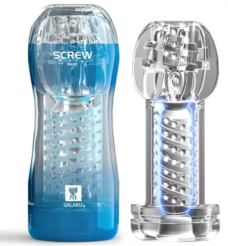 Masturbátor Screw III – érzéki maszturbáló kék színben