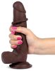 Valósághű Dildo Slidy Cock 15 x 4cm barna