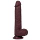 Valósághű Dildo Slidy Cock 17 x 4cm barna