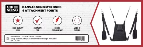 Mykonos - prémium szövet hám, fekete, teljes szett
