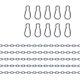 5 db lánc és 10 fém karabiner készlet