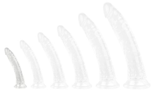 Átlátszó vibrátor – 15 cm hosszú, prémium szilikon 