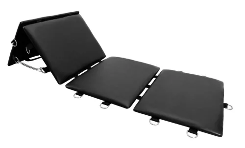 BDSM szett hordozható matraccal 4 párnázott panel 180x60 cm fekete