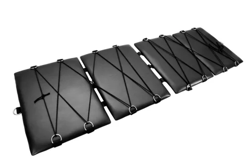 BDSM szett hordozható matraccal 4 párnázott panel 180x60 cm fekete