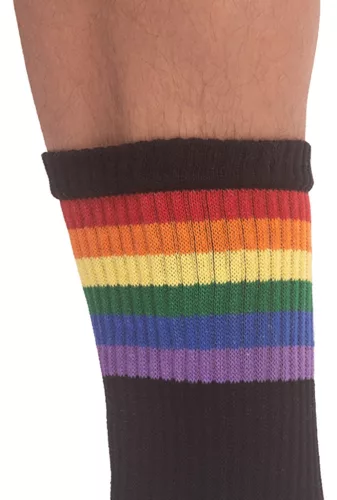 Pride Gym fekete zokni szivárvány mintával