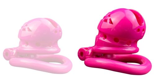 Sex Slave M – szexi rózsaszín chastity cage (6.5 x 3.5 cm)
