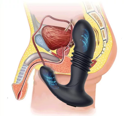 Thrusty Max – vibráló prosztata ingerlő 12 cm hosszú