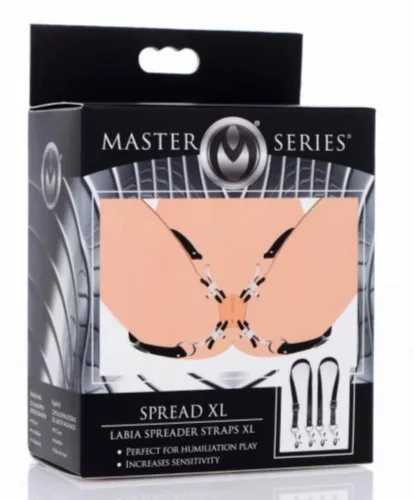 Spread Labia Labia Kötöző Anticsúszásgátló, Puha bélés XL fekete
