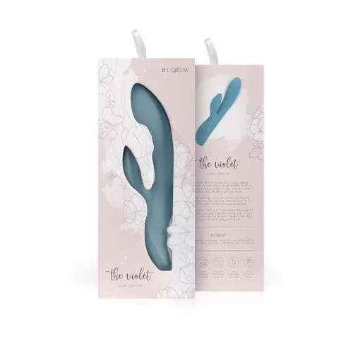 Violet Rabbit Vibrátor állítható rezgés, G-pont stimuláló, vízlepergető 21 cm kék