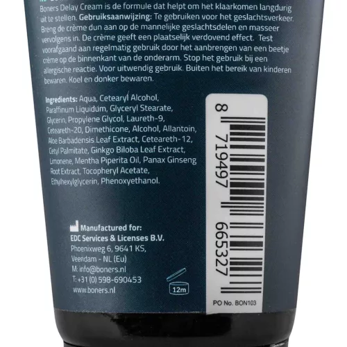 Boners - Késleltető krém 100 ml