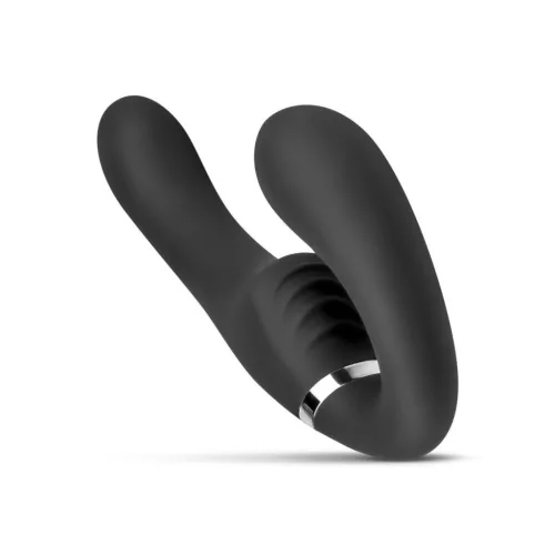 No-Parts Strapless Strap-On Dildó Rezgő, 10 mód Análbarát 22 cm fekete