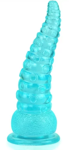Winkle M – prémium dildó, 16 cm, türkiz színben