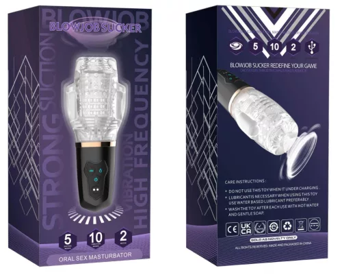 Masturbátor szívó és vibrációs funkcióval