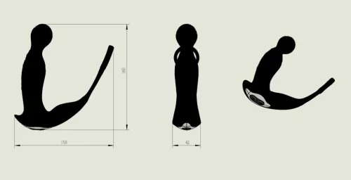 Prosztata stimulátor távirányítós hullámzó rezgés 15 cm fekete
