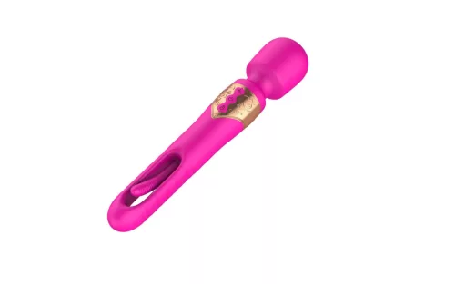 Vibrátor Rezgő nyelvmozgató, 10 mód, USB-töltős Rózsaszín-piros