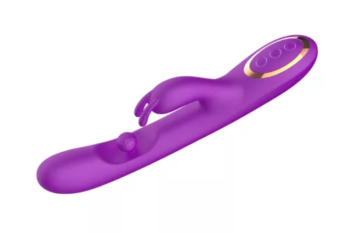 Vibrátor Forgó, 10 mód, 3 motoros, vízálló, 24 cm, lila