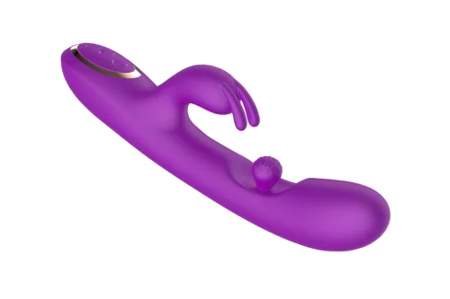 Vibrátor Forgó, 10 mód, 3 motoros, vízálló, 24 cm, lila