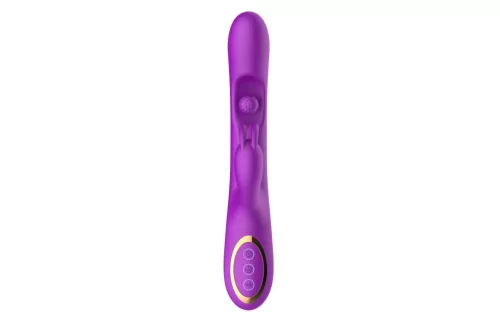 Vibrátor Forgó, 10 mód, 3 motoros, vízálló, 24 cm, lila