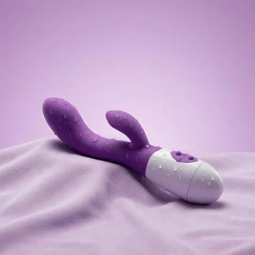 Vibrátor Nyuszi Többrezgéses USB töltés Lila