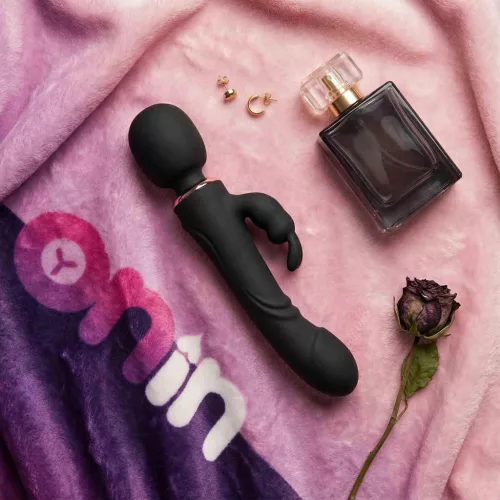 Onin Vibrátor Kettős stimuláció, USB újratölthető Fekete