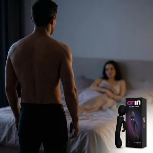 Onin Vibrátor Kettős stimuláció, USB újratölthető Fekete