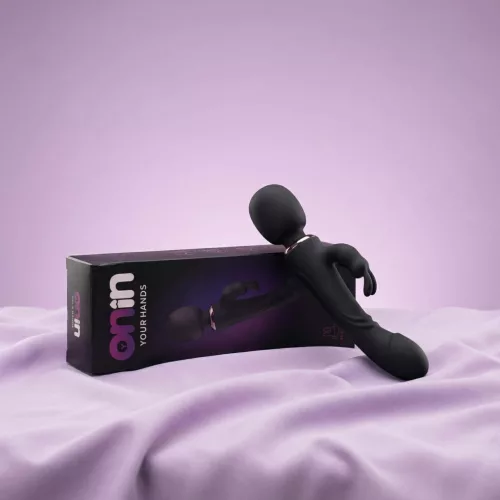 Onin Vibrátor Kettős stimuláció, USB újratölthető Fekete