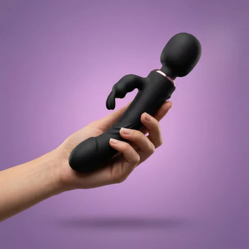 Onin Vibrátor Kettős stimuláció, USB újratölthető Fekete