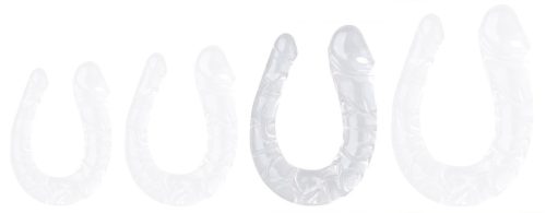 Átlátszó dupla dildó – Jelly L 17 x 4,5 cm