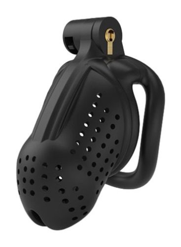 Dottia Black – prémium férfi chastity cage 8,5 x 3,5 cm
