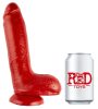 FLASHYDICK – vibráló, érzéki maszturbátor (18 x 5 cm, piros)