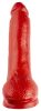 FLASHYDICK – vibráló, érzéki maszturbátor (18 x 5 cm, piros)