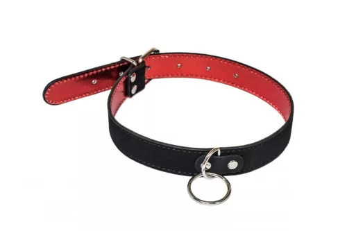 Lola Games BDSM Kołnierz Regulált PVC 55 cm Fekete-piros