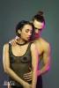Lola Games BDSM Kołnierz Regulált PVC 55 cm Fekete-piros