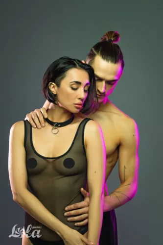Lola Games BDSM Kołnierz Regulált PVC 55 cm Fekete-piros