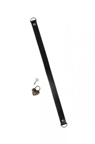 Lola Games BDSM nyakörv szabályozható PVC fekete-piros 2,5 cm széles