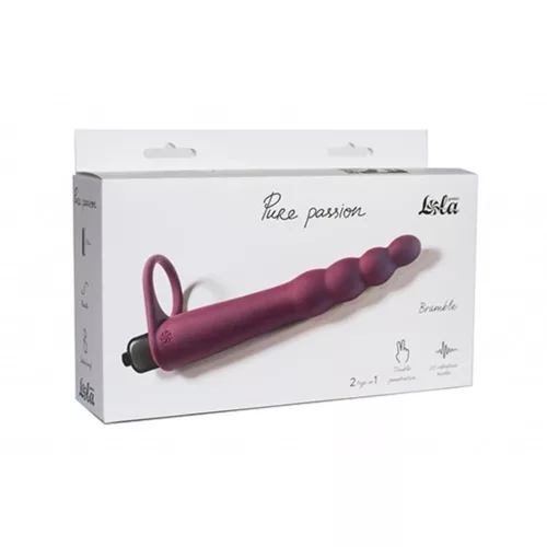 Lola Games felcsatolható hipoallergén szilikon 10 mód bordó 16,5 cm