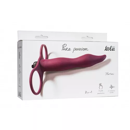 Lola Games Strap-on Dupla penetráció, 10 mód bordó