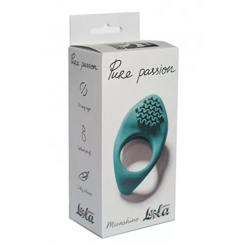 Lola Games péniszgyűrű rezgő stimuáció zöld silikon 8 cm