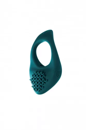 Lola Games péniszgyűrű rezgő stimuáció zöld silikon 8 cm