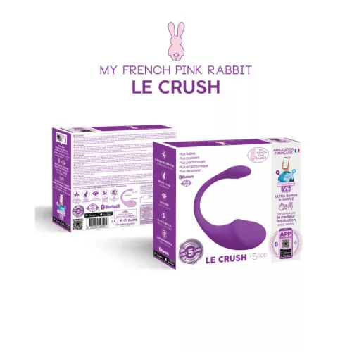 Le Crush Vibrációs tojás G-pont stimuláló, 10 mód, vízálló, USB töltés lila