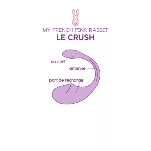 Le Crush Vibrációs tojás G-pont stimuláló, 10 mód, vízálló, USB töltés lila