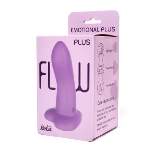 Flow Emotional Dildó G-pont stimuláló, prosztata stimuláló szívó vég lila