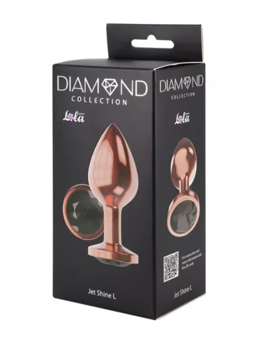 Anal plug Fém, biztonságos, 8,3 cm rózsaarany